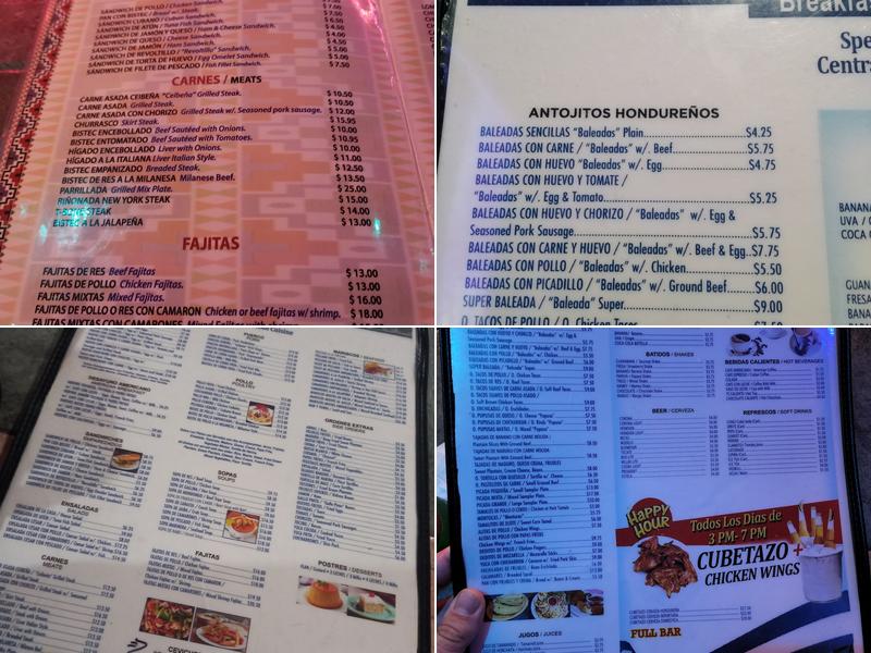 Patio Tipico Restaurant Karaoke Menu
