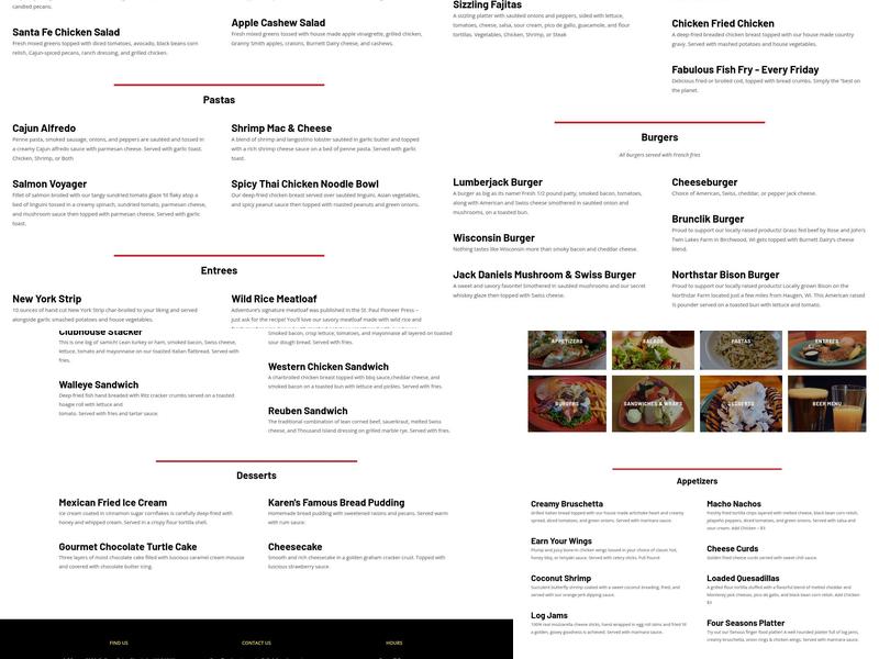 Adventures Restaurant & Pub Menu