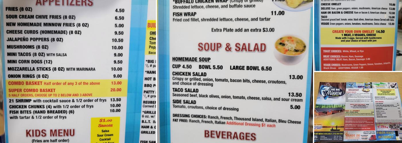 The Big Minnow New Page Menu