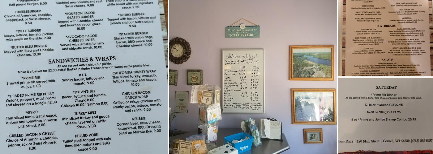 Dylan's Dairy Menu