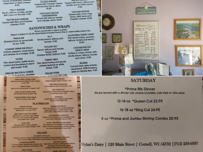 Dylan's Dairy Menu