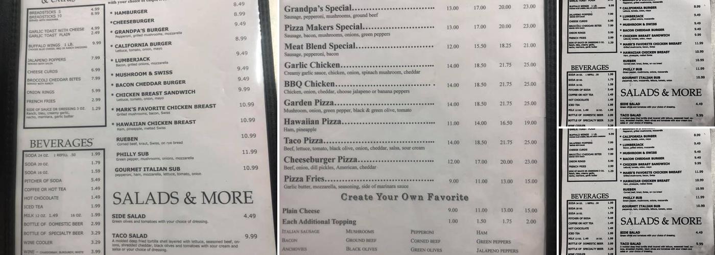 Grandpa's Pizza & Grill Menu