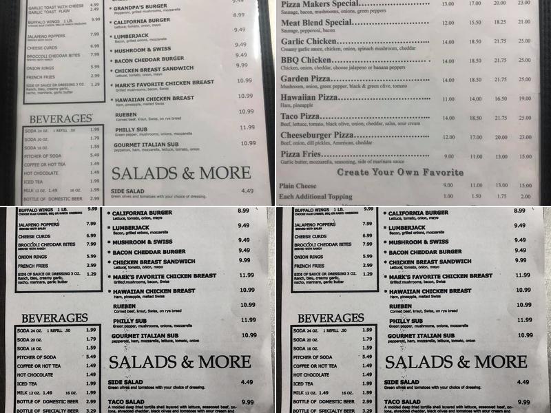 Grandpa's Pizza & Grill Menu