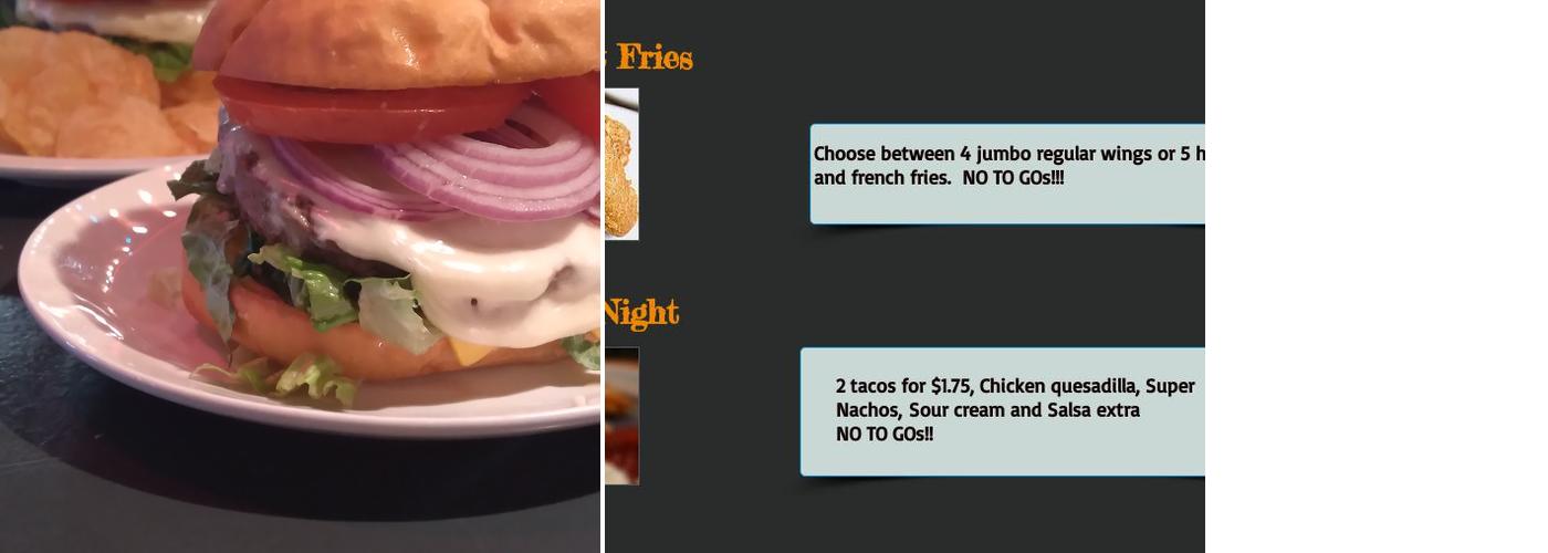 Black Bear Bar & Campground Menu