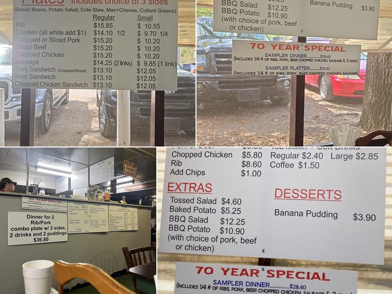 Peebles Bar-B-Q Menu