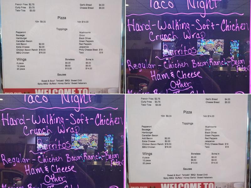 The Horseshoe Menu