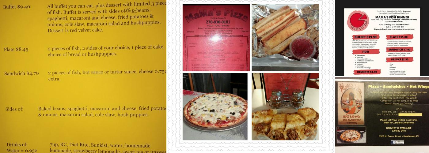 Mama's Pizza Menu
