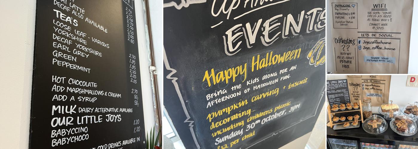 Joys Coffee House Menu