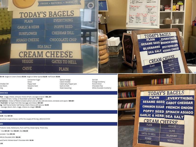 Maria's Bagels Menu
