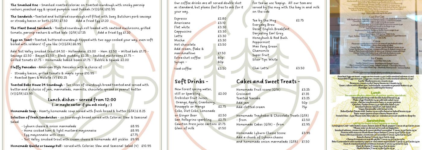 The Forest Deli Sway Menu