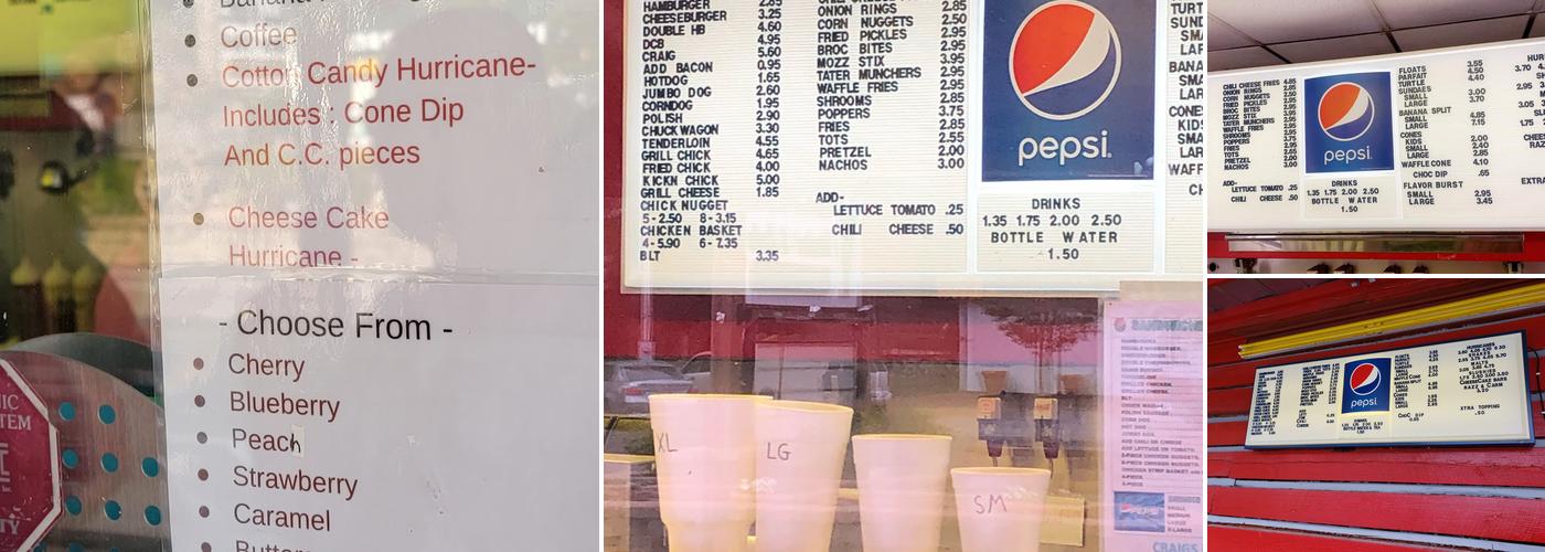 Craig's Dairy Dream Menu