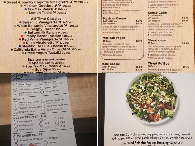 Chopt Creative Salad Co. Menu