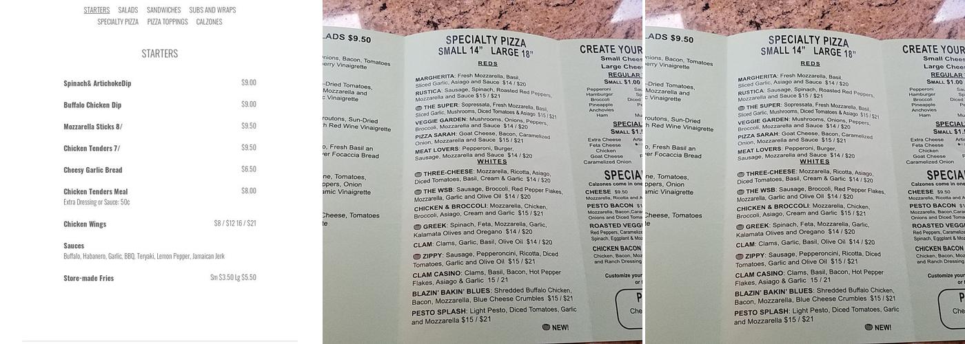 Sweet Tomatoes Pizza Menu