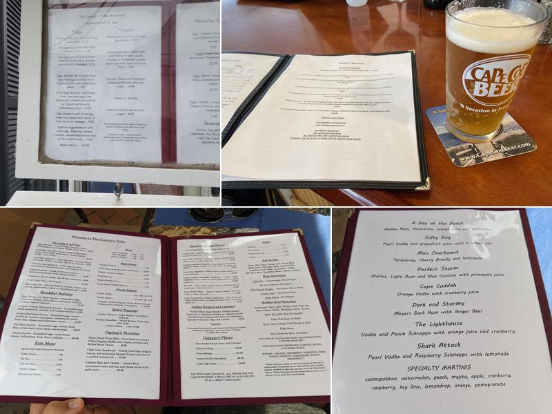 Captain's Table Menu