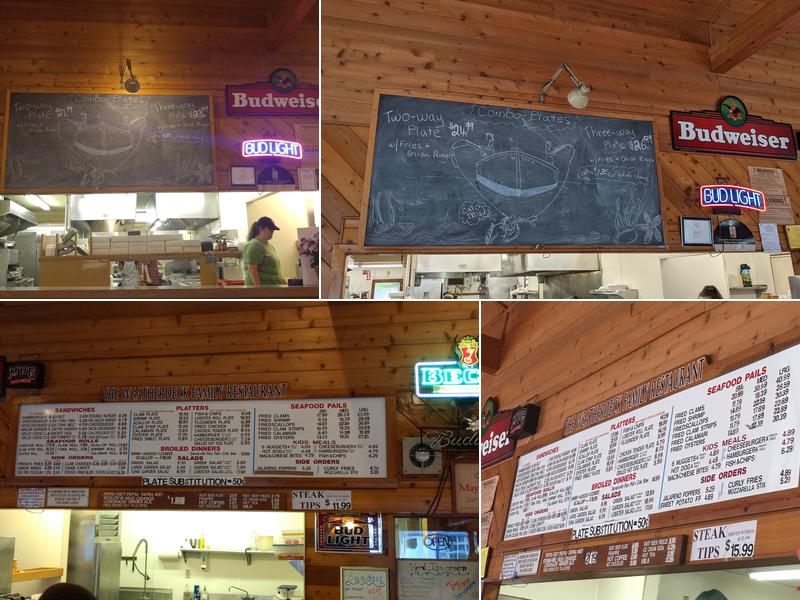 The Weatherdeck Restaurant Menu