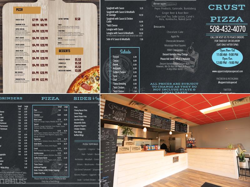 Upper Crust Pizza Menu