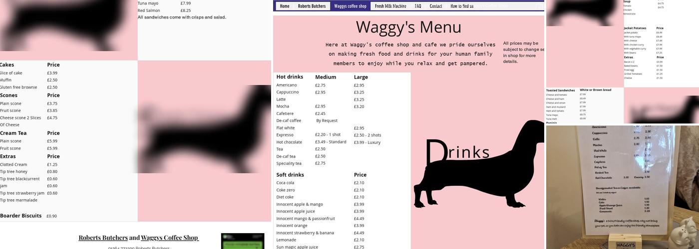 Waggys Coffee Shop Menu