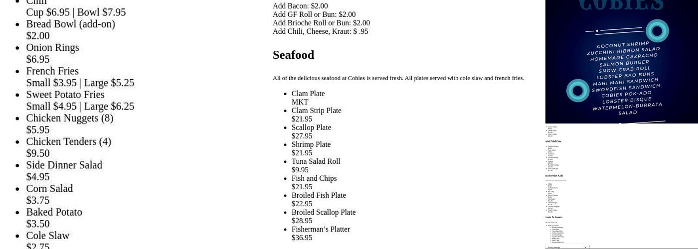 Cobie's Menu
