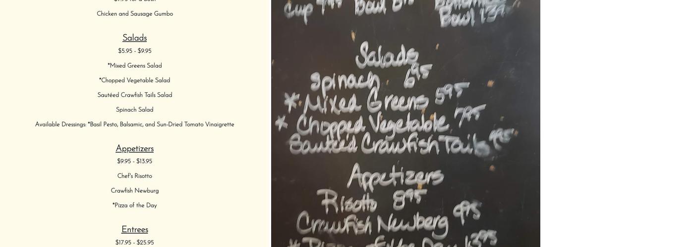 Almonds Restaurant Menu