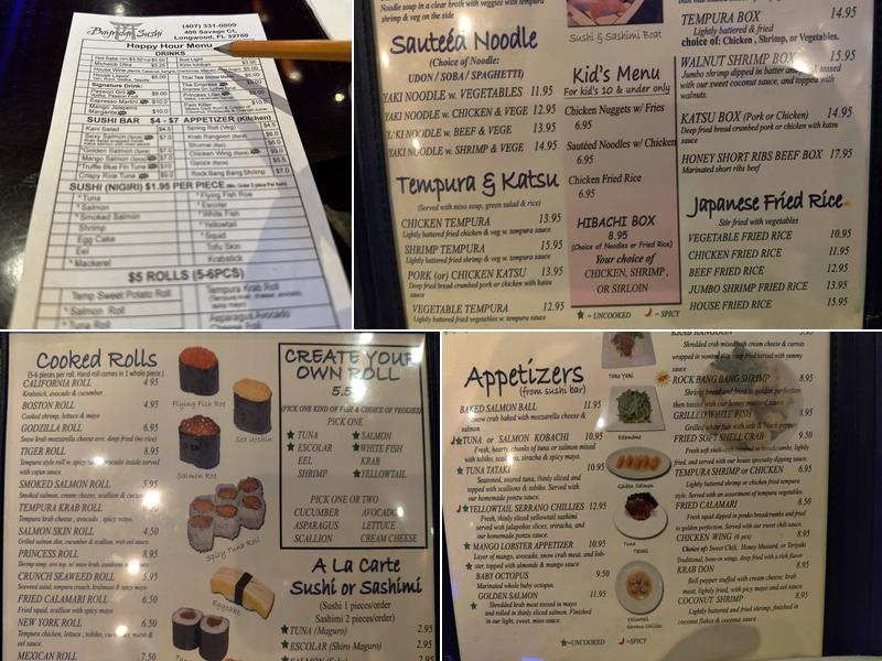 Bayridge Sushi Menu