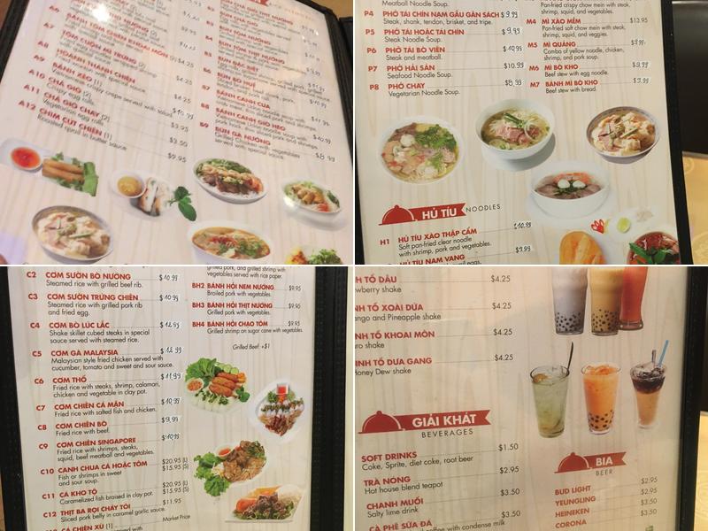 Ben Thanh Kitchen Menu