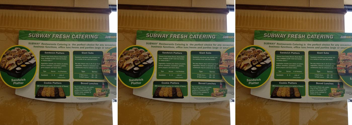 Subway Menu