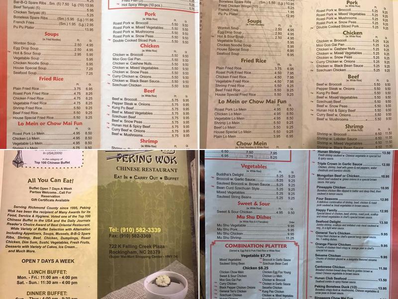 Peking Wok Menu