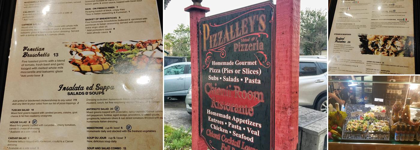Pizzalley's on St. George Menu