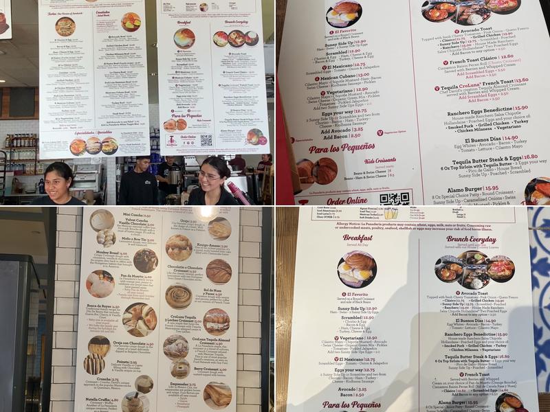 La Panadería Bakery Café Menu