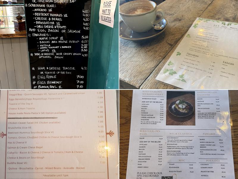 No. 18 Coffee House Menu