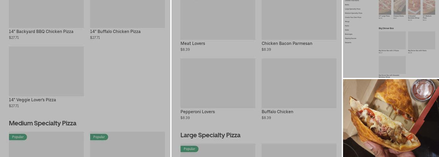 Pizza Hut Menu