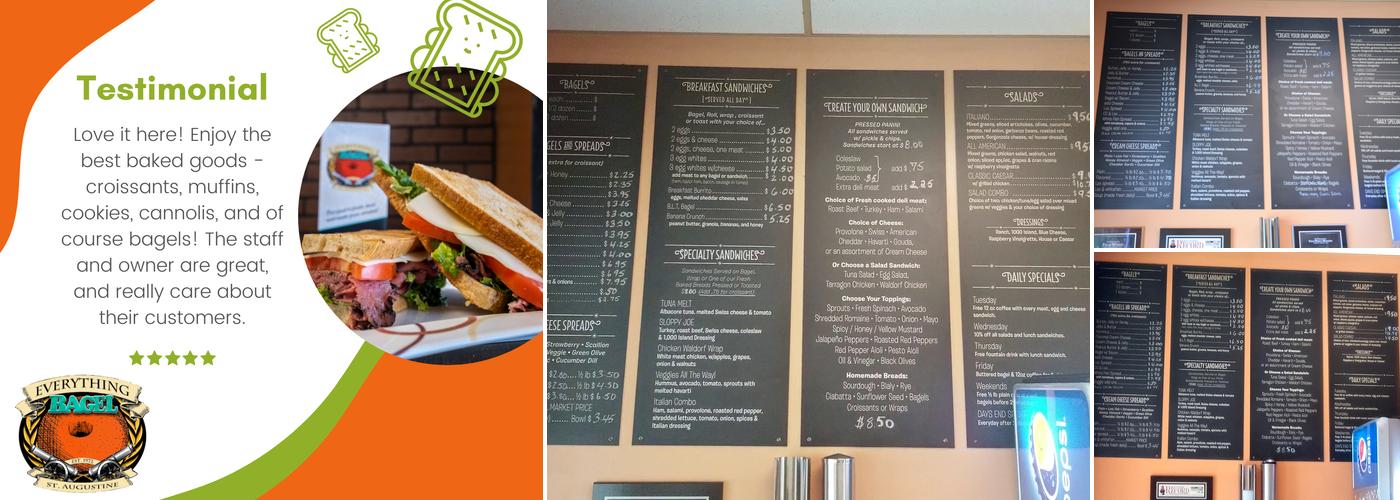 Everything Bagel Menu