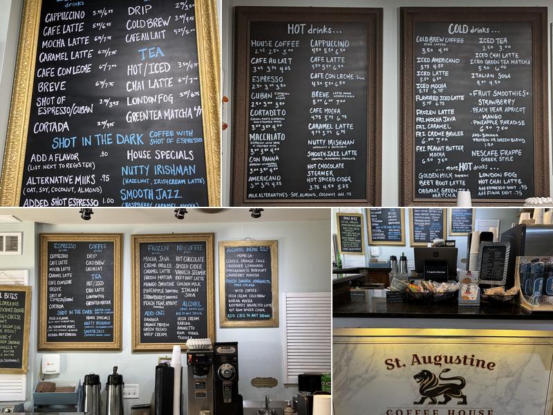 St. Augustine Coffee House Menu