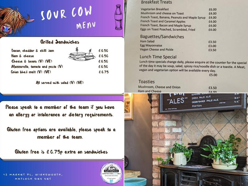 Sour Cow Menu