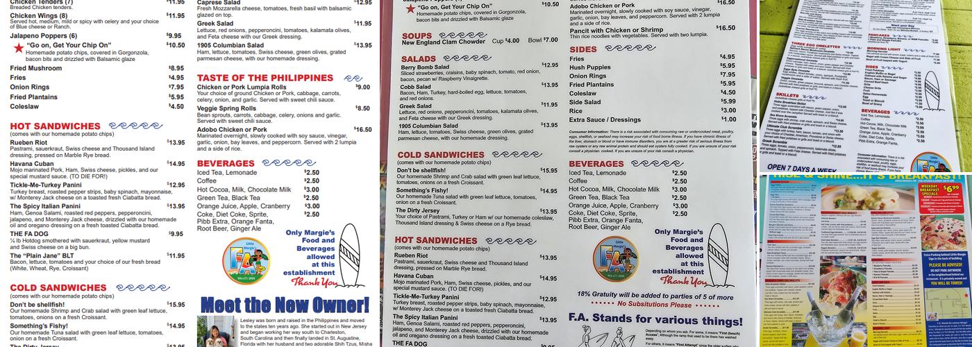 Little Margie's FA Café Menu