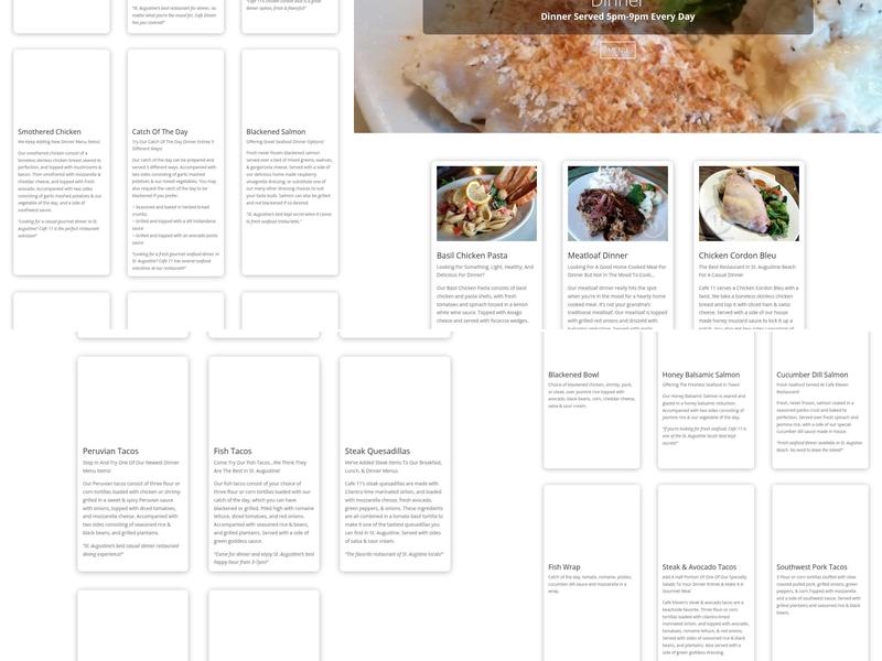 Café Eleven Restaurant & Catering Menu