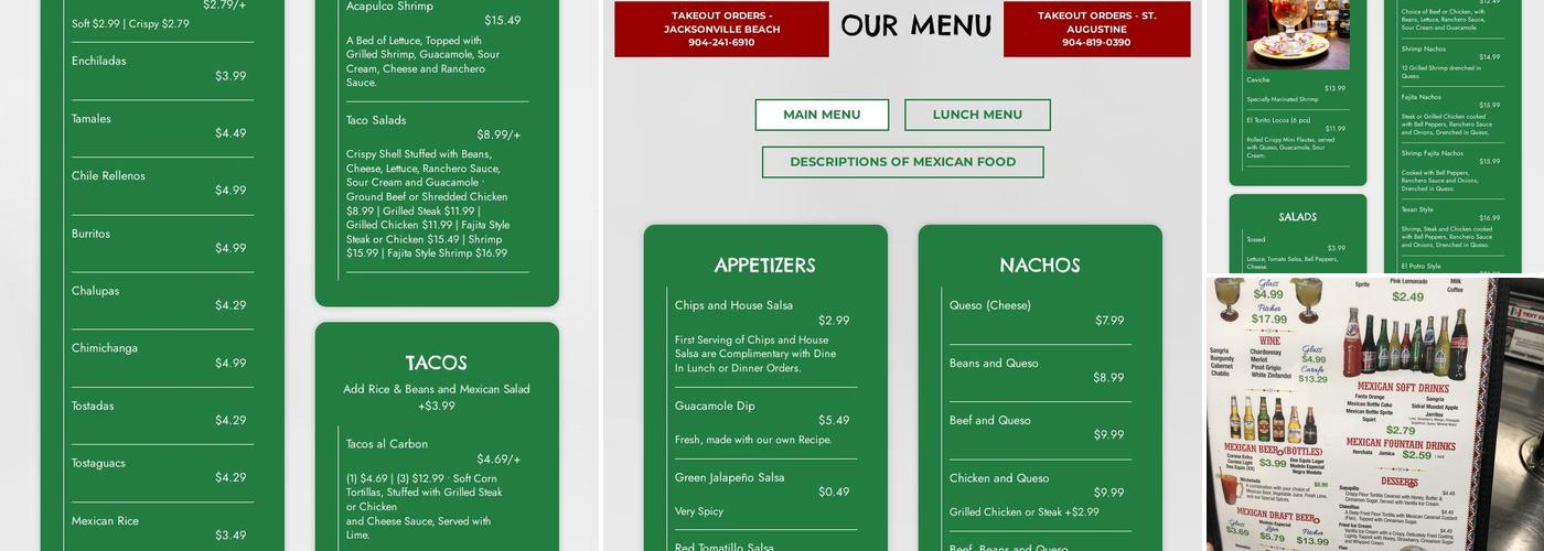 El Potro Mexican Restaurant Menu