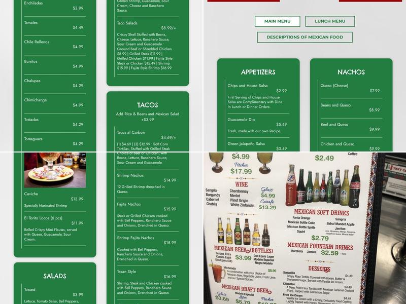 El Potro Mexican Restaurant Menu