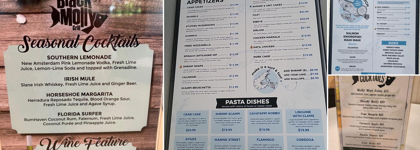 Black Molly Grill Menu