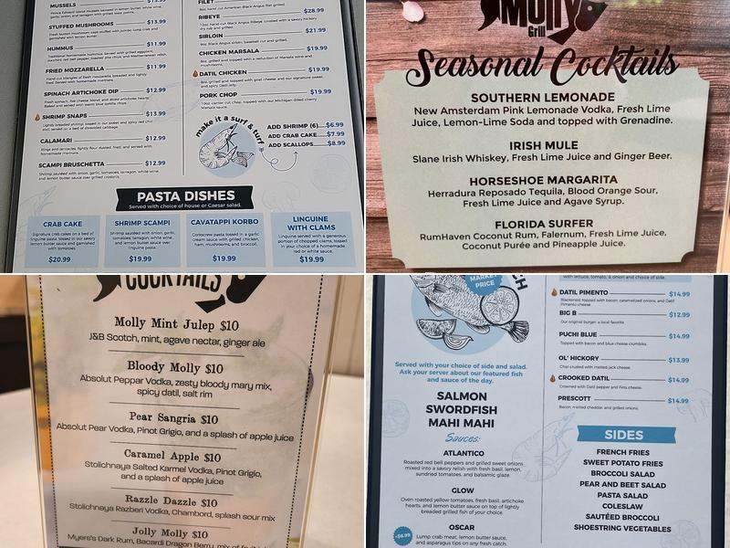 Black Molly Grill Menu