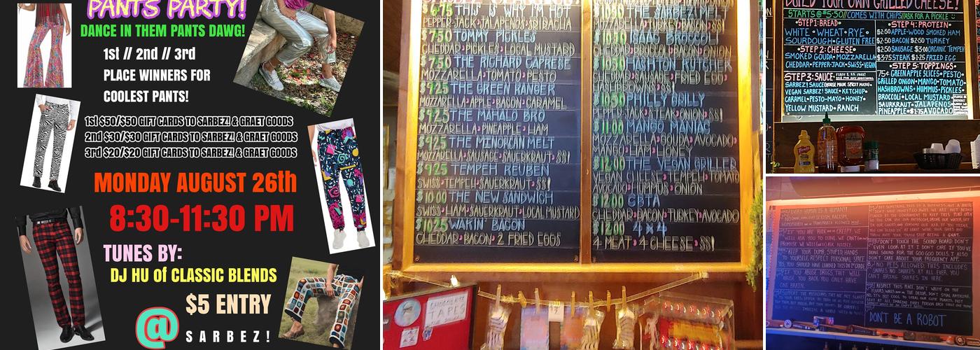 Sarbez! Menu
