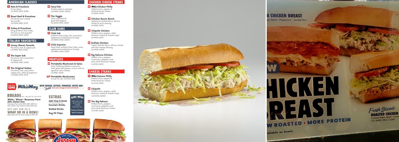 Jersey Mike's Subs Menu