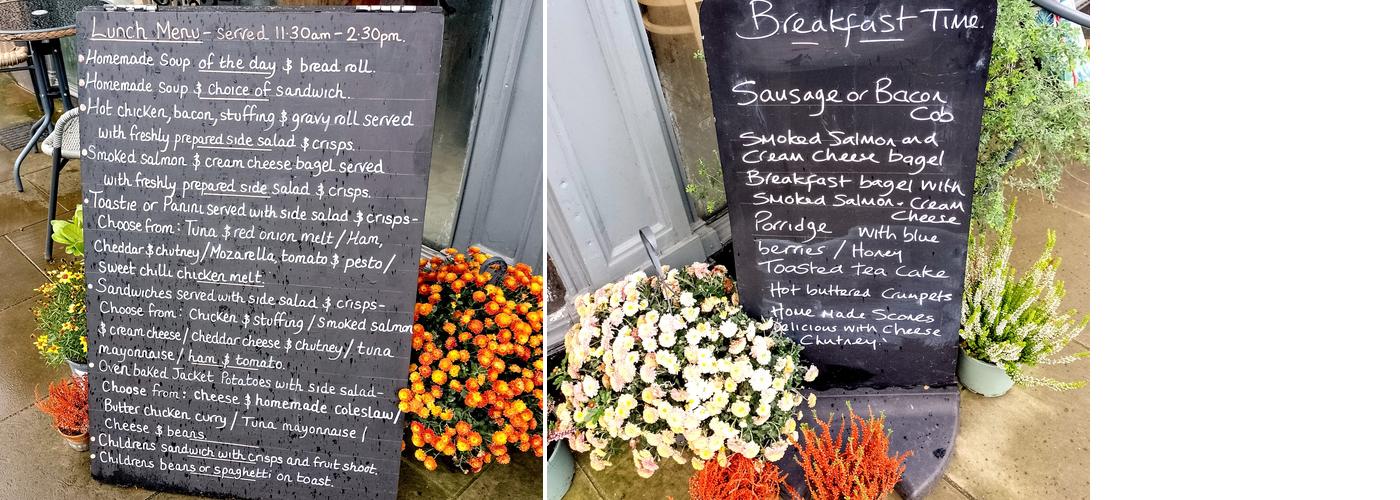 Zinc Home & Gift Menu