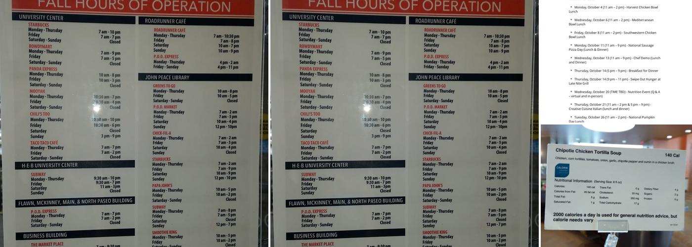 Roadrunner Cafe Menu