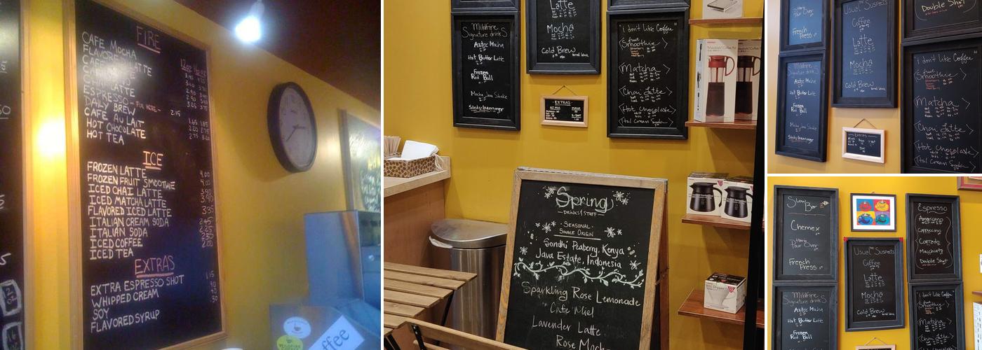 Mildfire Coffee Roasters Menu