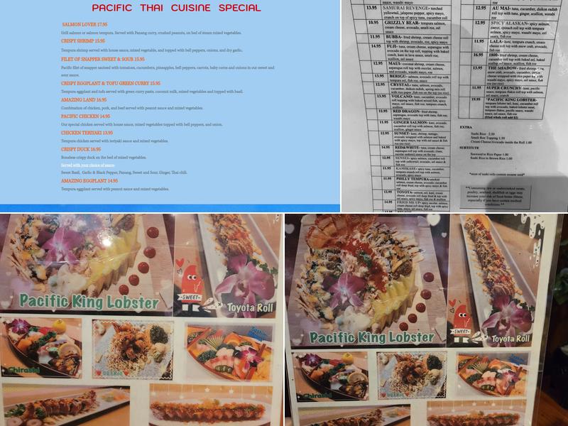 Pacific Thai Cuisine & sushi Menu