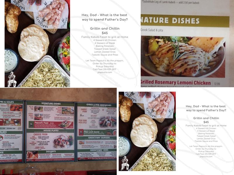 Papouli's Greek Grill Menu