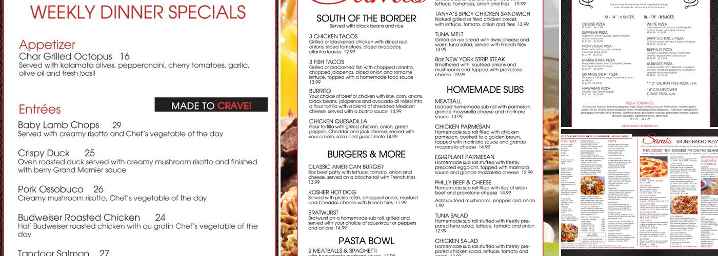 Sami's Menu