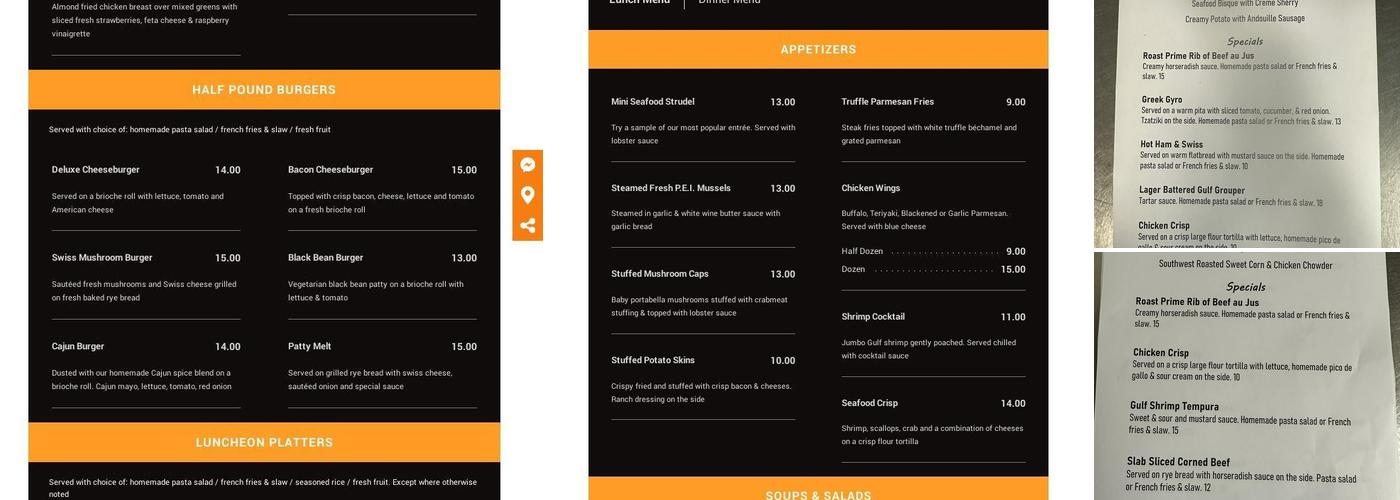 Kretch's Restaurant Menu