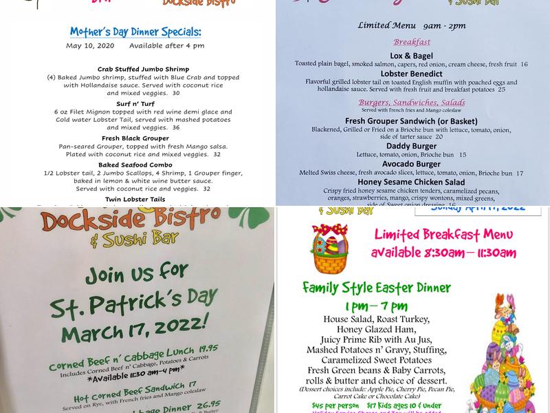 Mango's Dockside Bistro Menu